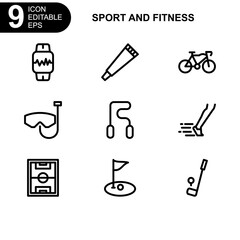 sport and fitness icon or logo isolated sign symbol vector illustration - Collection of high quality black style vector icons 
