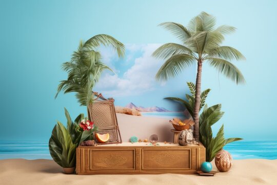 Tropical Product Showcase on Beachside Podium