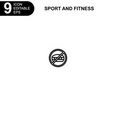 sport and fitness icon or logo isolated sign symbol vector illustration - Collection of high quality black style vector icons 
