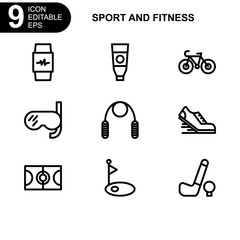sport and fitness icon or logo isolated sign symbol vector illustration - Collection of high quality black style vector icons 
