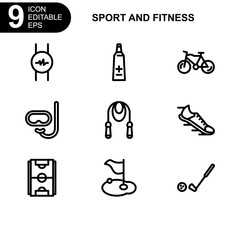 sport and fitness icon or logo isolated sign symbol vector illustration - Collection of high quality black style vector icons 
