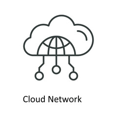 Cloud Network Vector  outline Icons. Simple stock illustration stock