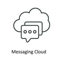 Messaging Cloud Vector  outline Icons. Simple stock illustration stock