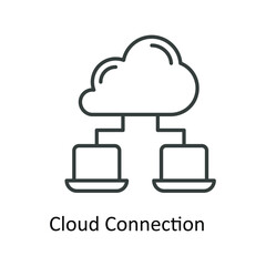 Cloud Connection Vector  outline Icons. Simple stock illustration stock
