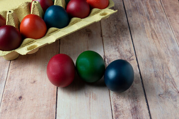 easter eggs in basket