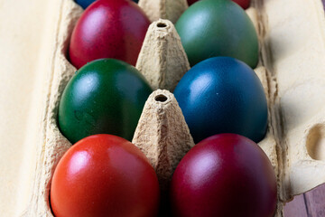 easter eggs in a basket