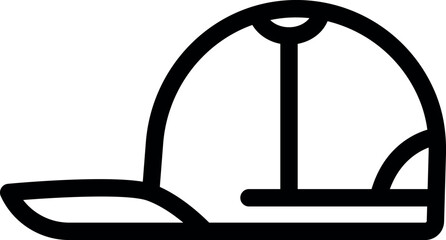 Peak cap icon outline vector. Hat baseball. Casual object