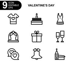 valentine's day icon or logo isolated sign symbol vector illustration - Collection of high quality black style vector icons