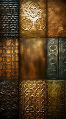 pipes, metal products, bronze, steel, copper, texture