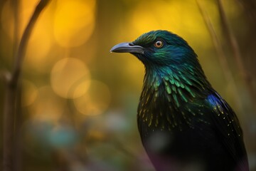 Beautiful image of a Satin Bowerbird in the Australian wilderness