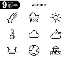 weather icon or logo isolated sign symbol vector illustration - Collection of high quality black style vector icons