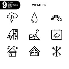 weather icon or logo isolated sign symbol vector illustration - Collection of high quality black style vector icons