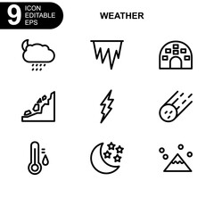weather icon or logo isolated sign symbol vector illustration - Collection of high quality black style vector icons