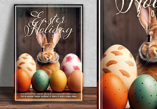 Happy Easter Poster Generated With AI