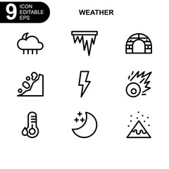 weather icon or logo isolated sign symbol vector illustration - Collection of high quality black style vector icons
