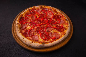 pizza with salami