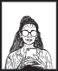 line art Wall frame interior svg design