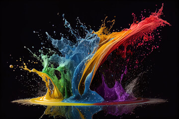 beautiful water color splash gradient