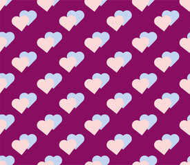 Рattern with hearts. Design for fabric, paper, website

