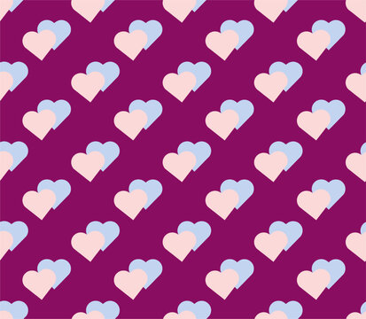 Рattern with hearts. Design for fabric, paper, website

