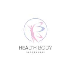 Woman health logo design concept for beauty life