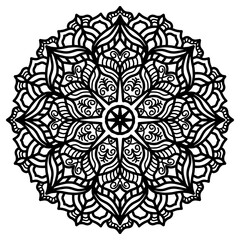 Mandala pattern abstract floral ornament	