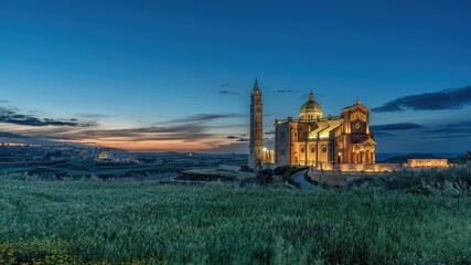 The beautiful Sanctuary of Ta Pinu on Gozo, Malta