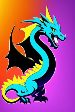 dragon on black