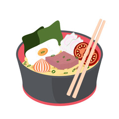 Ramen Noodle Ramyun Ramyeon Soup Traditional Asian Food