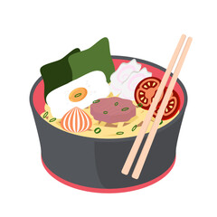 Ramen Noodle Ramyun Ramyeon Soup Traditional Asian Food