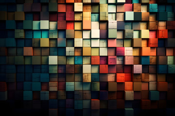 Abstract Modern wall collage. Generative AI