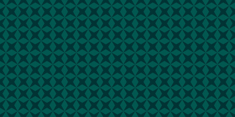 Abstract Dark Green geometric seamless pattern. Repeating background Retro Geometric motif Fabric design Textile swatch Dress man shirt fashion garment wrap allover print. Basic pattern Tile Mosaic