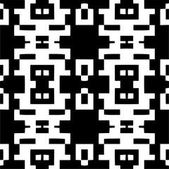 Vector monochrome pattern, Abstract texture for fabric print, card, table cloth, furniture, banner, cover, invitation, decoration, wrapping.seamless repeating pattern.Black and 
white color.