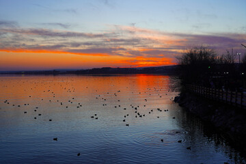 Sunset at the Mogan Lake G&ouml;lbaşı Ankara T&uuml;rkiye    
