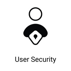 User Security Icon Design. Suitable for Web Page, Mobile App, UI, UX and GUI design.