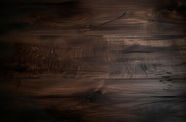 The image of the background is black-brown wood surface. AI-generated images