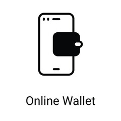 Online Wallet Icon Design. Suitable for Web Page, Mobile App, UI, UX and GUI design.