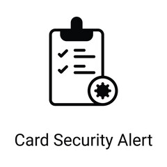 Card Security Alert Icon Design. Suitable for Web Page, Mobile App, UI, UX and GUI design.