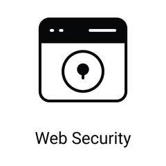 Web Security Icon Design. Suitable for Web Page, Mobile App, UI, UX and GUI design.