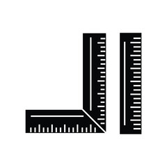ruler, icon, vector, design, template, illustrasi, logo, flat, style, trendy, collection
