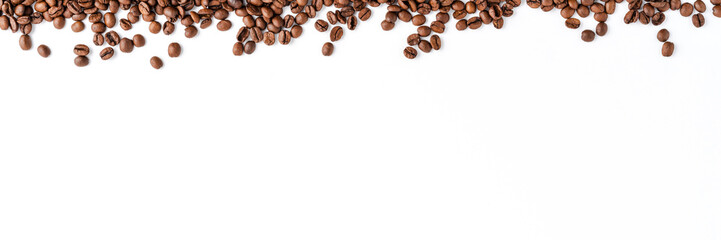 Coffee beans isolated on white background.
