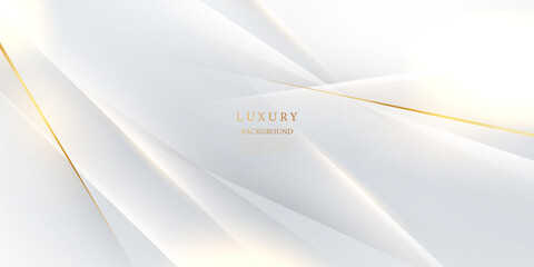 luxury white abstract background with glittering golden elements vector illustration