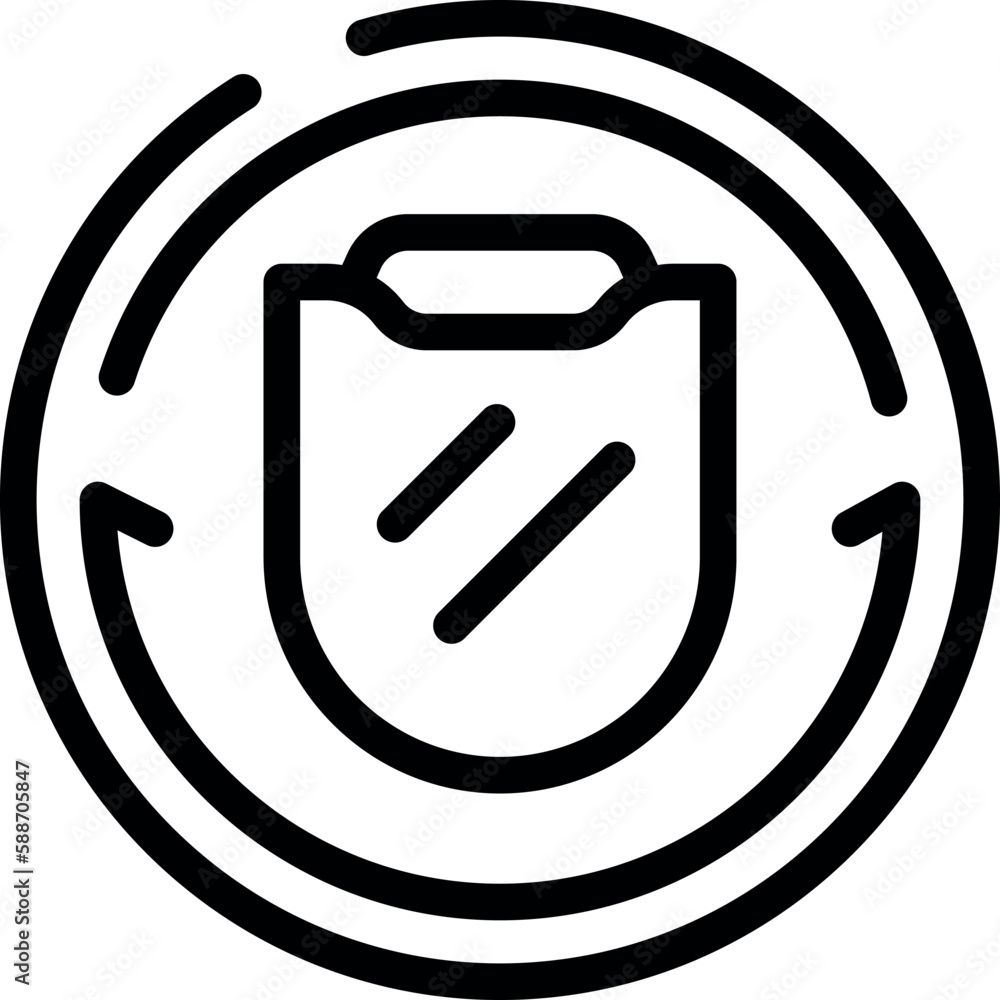 Poster lock shield icon outline vector. safety guard. computer secure