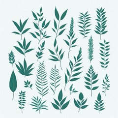 Naklejka na ściany i meble Herbs Illustration Pattern. Generative AI