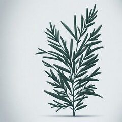 Fototapeta premium Rosemary Herbs Illustration. Generative AI