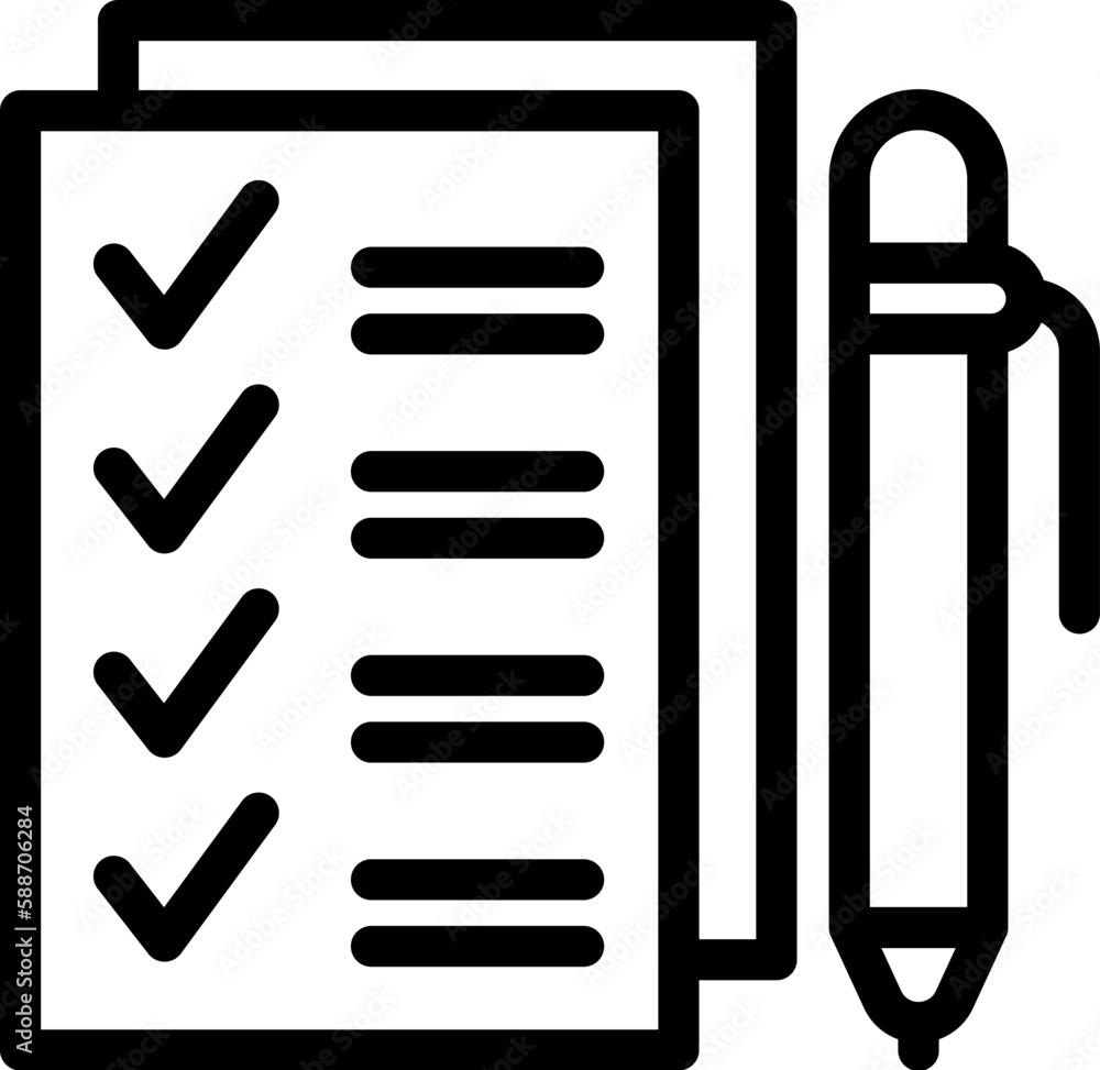 Aufkleber to do list icon outline vector. safety data. security access