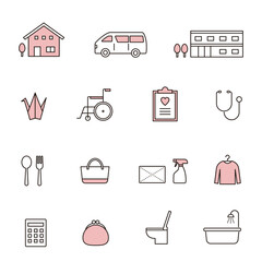 介護、医療福祉のアイコン素材セット