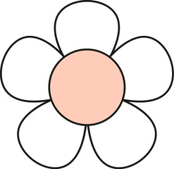 Lined Daisy Flower Head