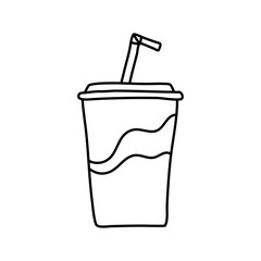 Hand Drawn drinking Cup Line Icon