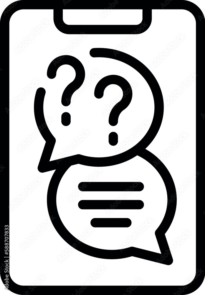 Poster chat blocking icon outline vector. internet account. lock attack